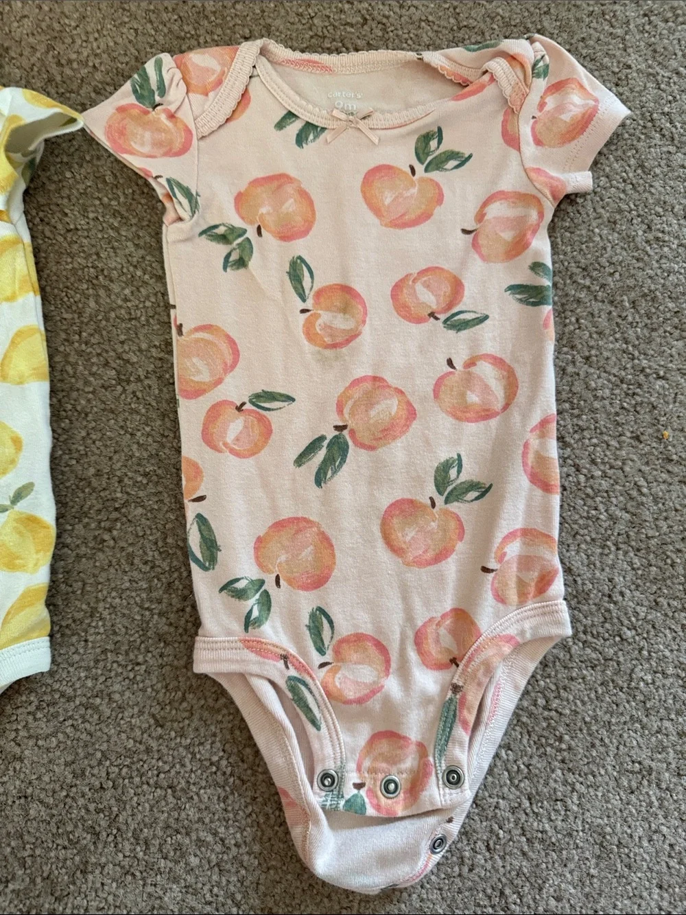 Carter's Baby One-Piece Duo with Yellow Lemon and Pink Peach Prints